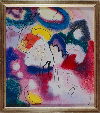 Vetrata con macchia rossa da Wassily Kandinsky