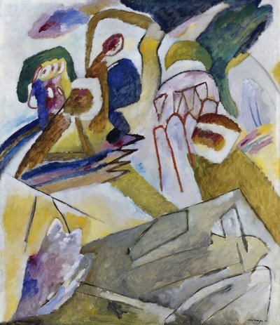 Improvvisazione 18, con lapide, 1911 da Wassily Kandinsky