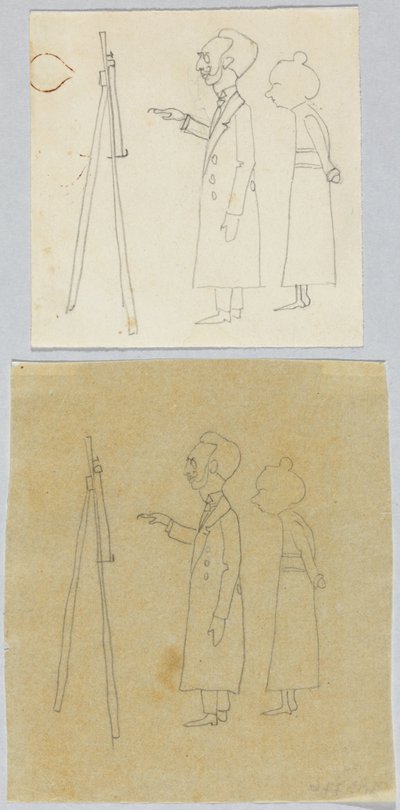 Kandinsky e Münter davanti al cavalletto da Wassily Kandinsky