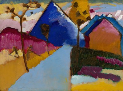 Kochel, Strada Dritta, 1909 da Wassily Kandinsky