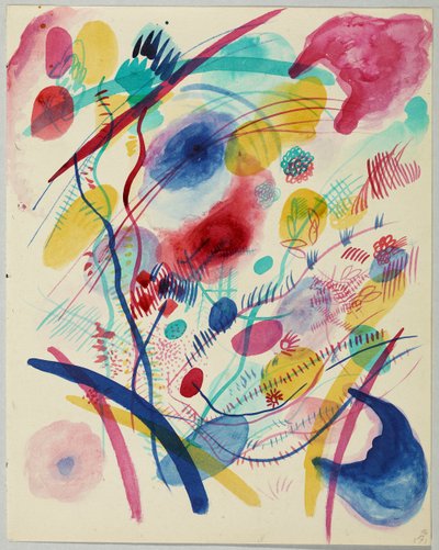 Composizione in rosso, blu, verde e giallo da Wassily Kandinsky