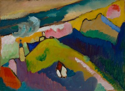 Murnau – Paesaggio montano con chiesa da Wassily Kandinsky