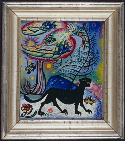 Uccello fantastico e pantera nera da Wassily Kandinsky