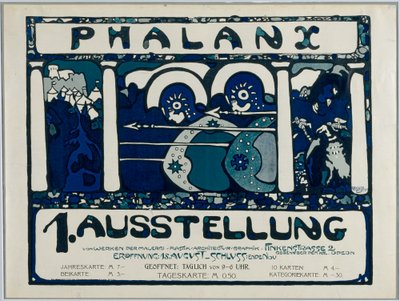 Poster per la prima mostra della Phalanx da Wassily Kandinsky