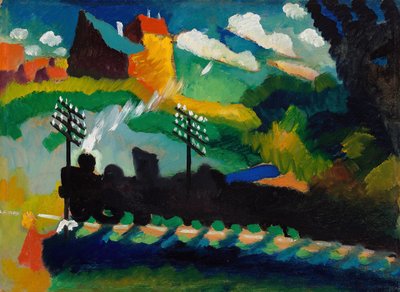 Ferrovia vicino a Murnau, 1909 da Wassily Kandinsky
