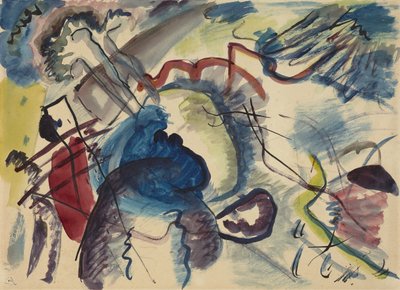 Schizzo per Dipinto con Bordo Bianco Entwurf zum Bild mit weissem Rand, 1913 da Wassily Kandinsky