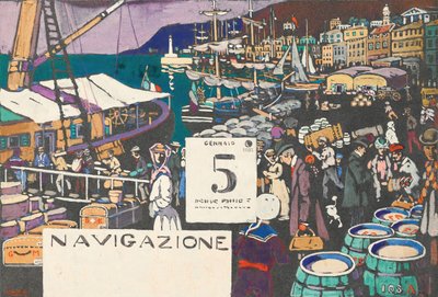 Studio per un poster di una nave da Wassily Kandinsky