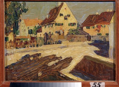 Una strada sotto la luce del sole da Wassily Kandinsky