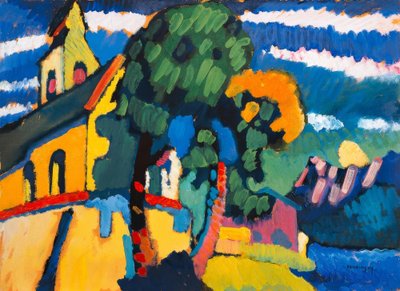Chiesa del villaggio a Riegsee da Wassily Kandinsky