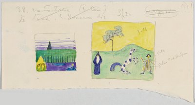 Zwei Landschaften mit Staffage da Wassily Kandinsky