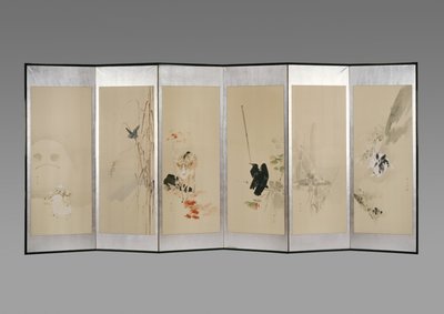 Paravento: Fiori dei dodici mesi, c.1900 da Watanabe Seitei
