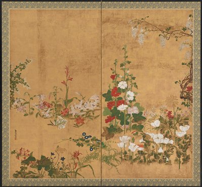 Fiori, periodo Edo, inizio-metà XVIII secolo da Watanabe Shiko