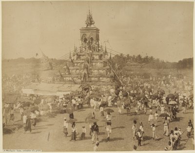 Un Phoogyee-byan, cremazione di un sacerdote da Watts and Skeen