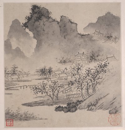Otto canzoni dei fiumi Xiao e Xiang da Wen Zhengming