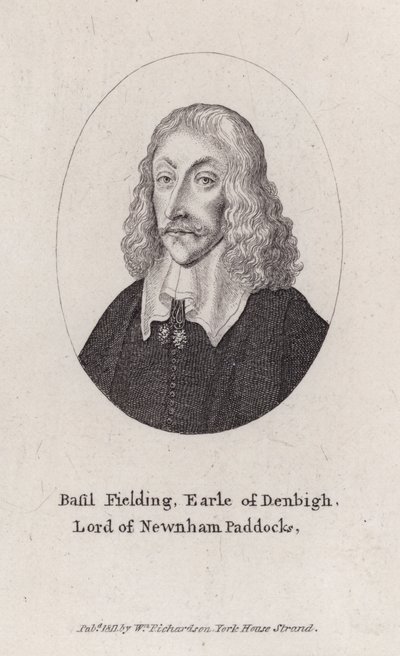 Basil Feilding, 2° conte di Denbigh, diplomatico, politico e soldato parlamentare inglese nella guerra civile (incisione) da Wenceslaus (after) Hollar