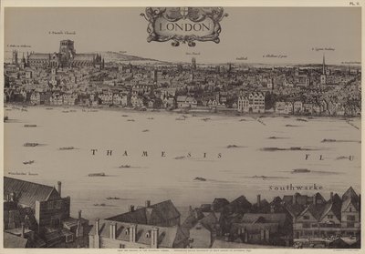 Panorama di Londra da Wenceslaus (after) Hollar