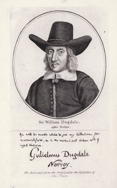 Sir William Dugdale da Wenceslaus (after) Hollar