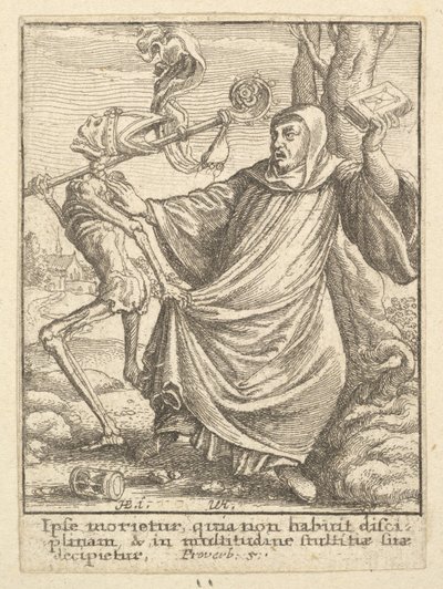 Abate, dalla Danza della Morte da Wenceslaus Hollar