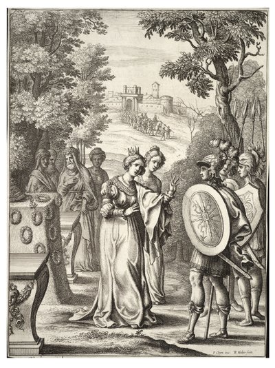 Enea incontra Andromaca da Wenceslaus Hollar