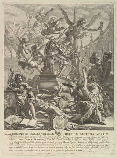 Allegoria sulla Morte del Conte di Arundel, ca. 1646 da Wenceslaus Hollar