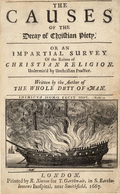 Allestree. Cause della decadenza della pietà cristiana da Wenceslaus Hollar