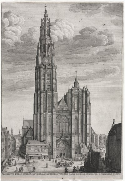 Cattedrale di Anversa, 1649 da Wenceslaus Hollar