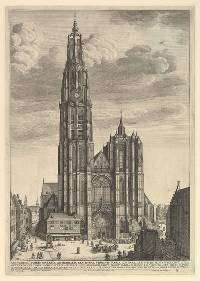 Cattedrale di Anversa Prospectvs Tvrris Ecclesiæ Cathedralis da Wenceslaus Hollar