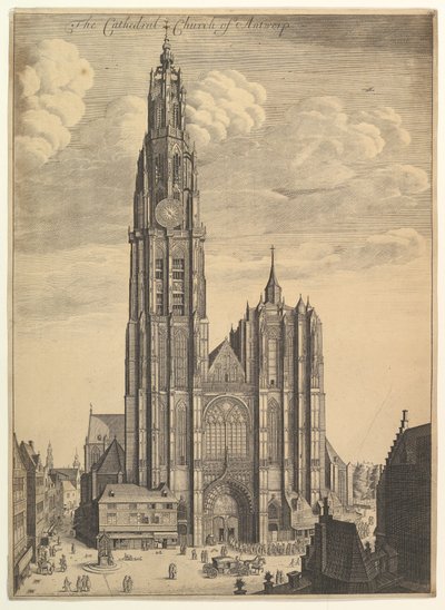 Prospetto della Cattedrale di Anversa da Wenceslaus Hollar
