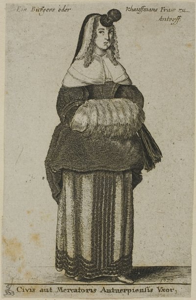 Moglie di Anversa da Wenceslaus Hollar