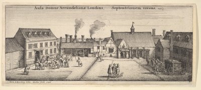 Casa Arundel dal nord da Wenceslaus Hollar