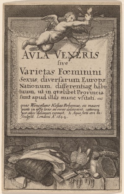 Aula Veneris: Pagina del titolo da Wenceslaus Hollar