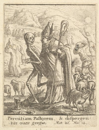 Vescovo, da La danza della morte da Wenceslaus Hollar