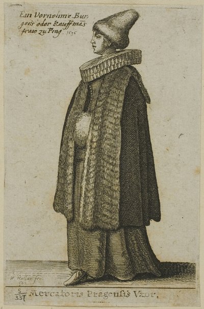 Donna boema di buona qualità da Wenceslaus Hollar