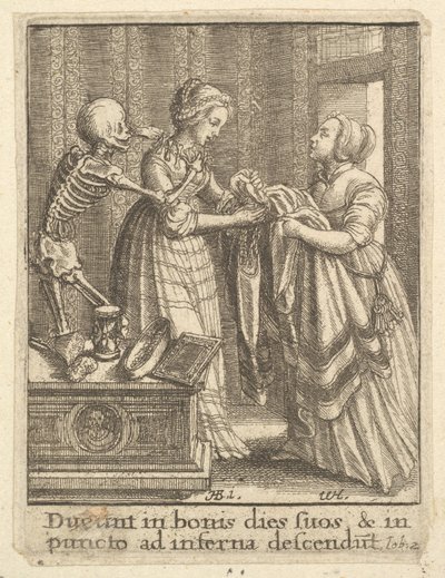 Sposa, dalla Danza della Morte, 1651 da Wenceslaus Hollar
