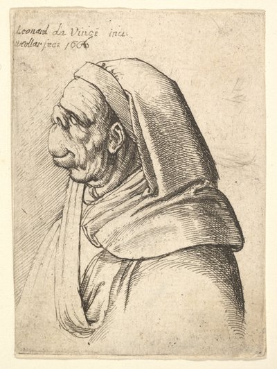 Busto di un uomo con un piccolo naso all
