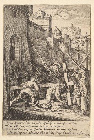 Portare la croce da Wenceslaus Hollar