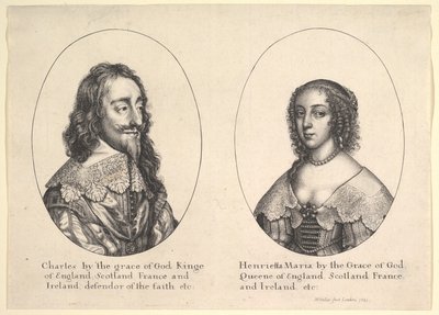Carlo I e Enrichetta Maria, 1641 da Wenceslaus Hollar