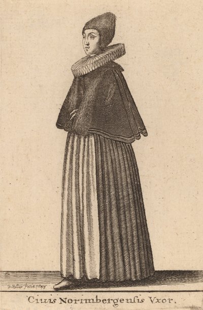 Ciuis Norimbergensis Vxor, 1643 da Wenceslaus Hollar