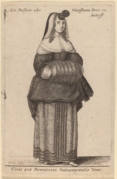 Ciuis aut Mercatoris Antuerpiensis Vxor da Wenceslaus Hollar