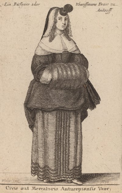 Ciuis aut Mercatoris Antuerpiensis Vxor da Wenceslaus Hollar