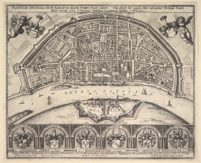Colonia e Deutz, 1635 da Wenceslaus Hollar
