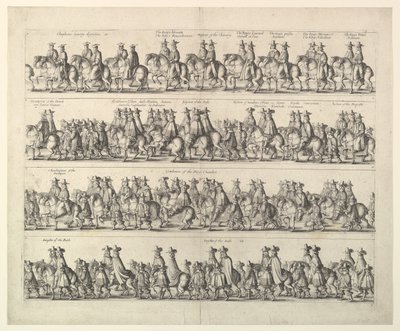 Processione di Incoronazione di Carlo II attraverso Londra da Wenceslaus Hollar