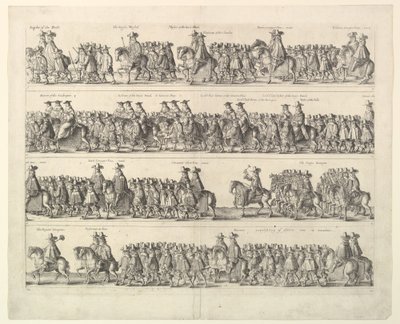 Processione di incoronazione di Carlo II attraverso Londra, 1662 da Wenceslaus Hollar
