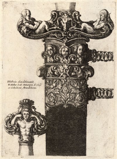 Pugnale e fodero, da un disegno di Hans Holbein da Wenceslaus Hollar
