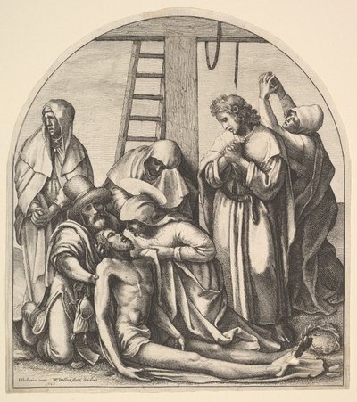 Discesa dalla croce (dopo Holbein) da Wenceslaus Hollar