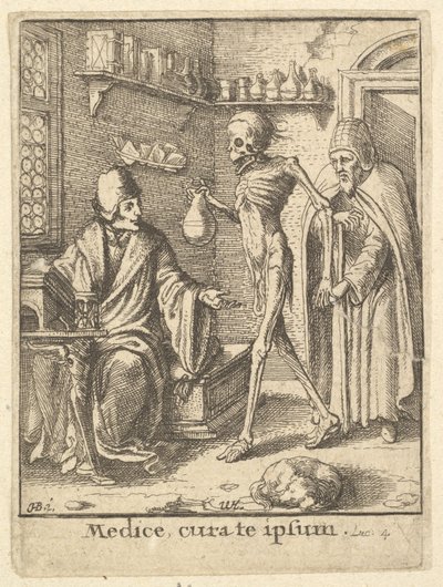 Dottore, dalla Danza della Morte da Wenceslaus Hollar