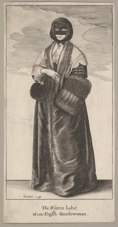Signora inglese in costume invernale L