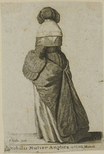 Nobile inglese in abiti invernali da Wenceslaus Hollar