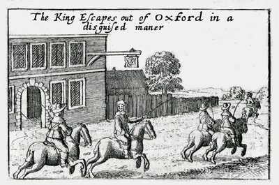 Fuga di Carlo I da Oxford travestito da Wenceslaus Hollar