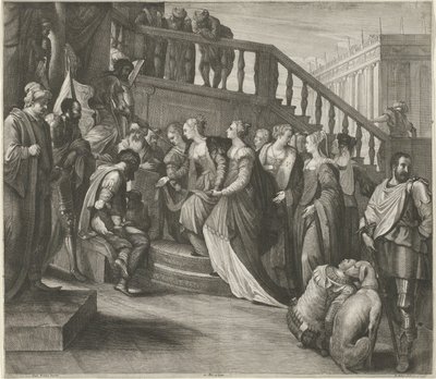Ester davanti ad Assuero da Wenceslaus Hollar